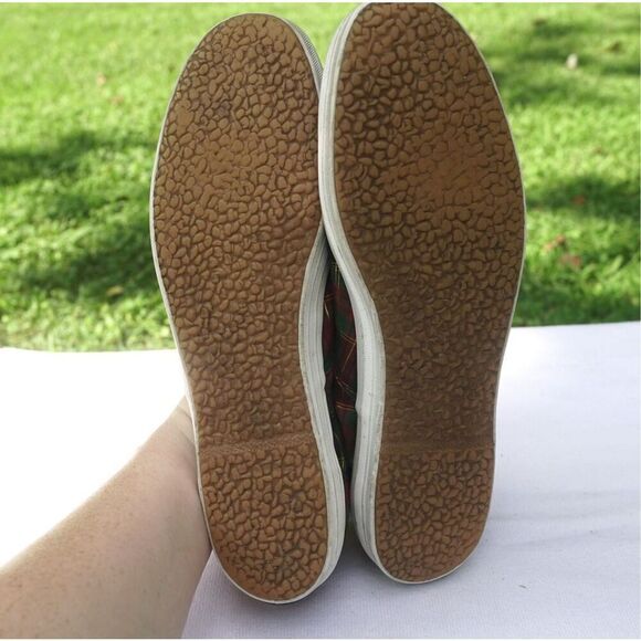 Vintage 90s Keds Red Green Christmas Plaid Sneakers - Picture 9 of 11